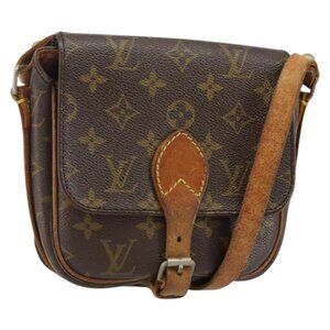 Authentic LOUIS VUITTON Monogram Cartouchiere PM Bag Vintage M51254 LV